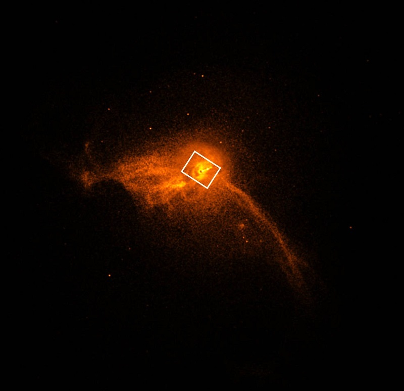 Foto van een zwart gat